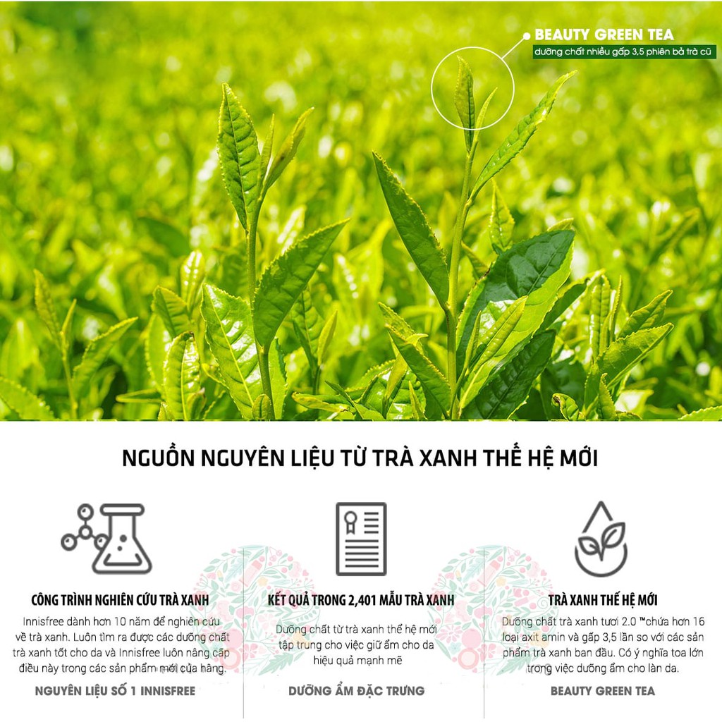 Nước Hoa Hồng Innisfree Green Tea Balancing Skin Ex 200ml [NEW 2019]