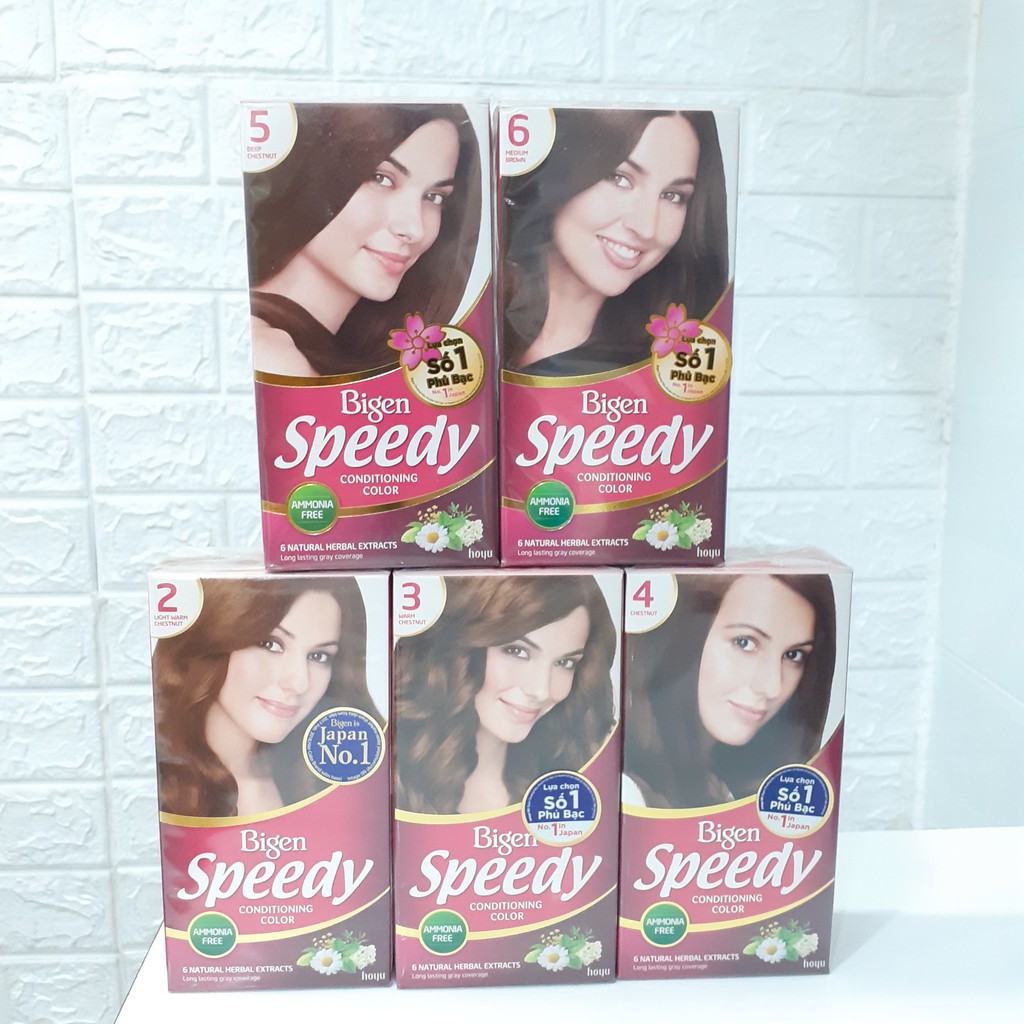 Thuốc nhuộm tóc Bigen Speedy Conditioning Color phủ bạc thảo dược màu tự nhiên