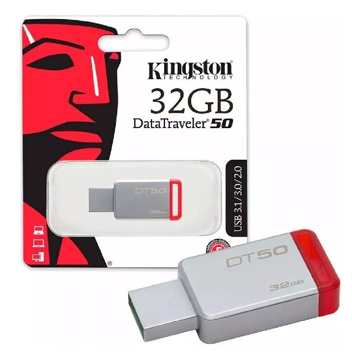 USB Kingston DT50/ 32GB  – Vỏ thép nguyên khối – CHÍNH HÃNG – BH 5 năm