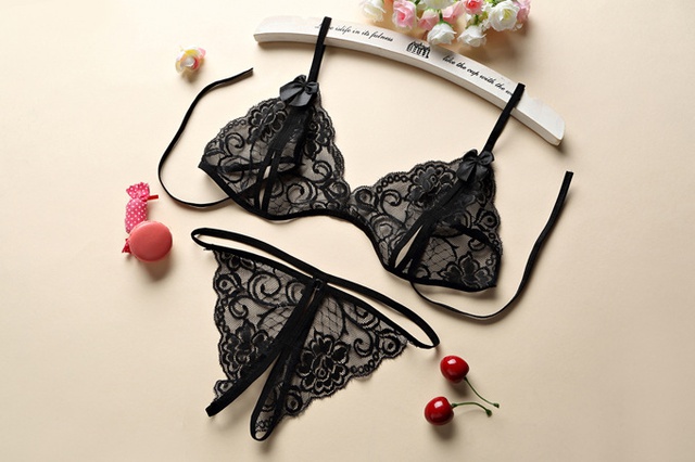 Bộ Đồ Lót Ren Quần Lót Xẻ Khe Yêu Ơi Là Yêu | BigBuy360 - bigbuy360.vn