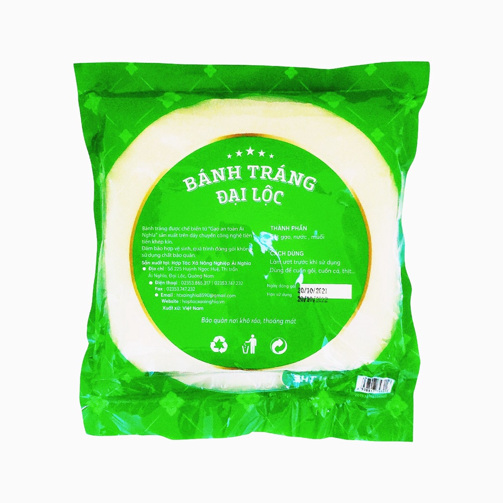 Bánh tráng Đại Lộc Ái Nghĩa gói 500g - Đặc sản Quảng Nam