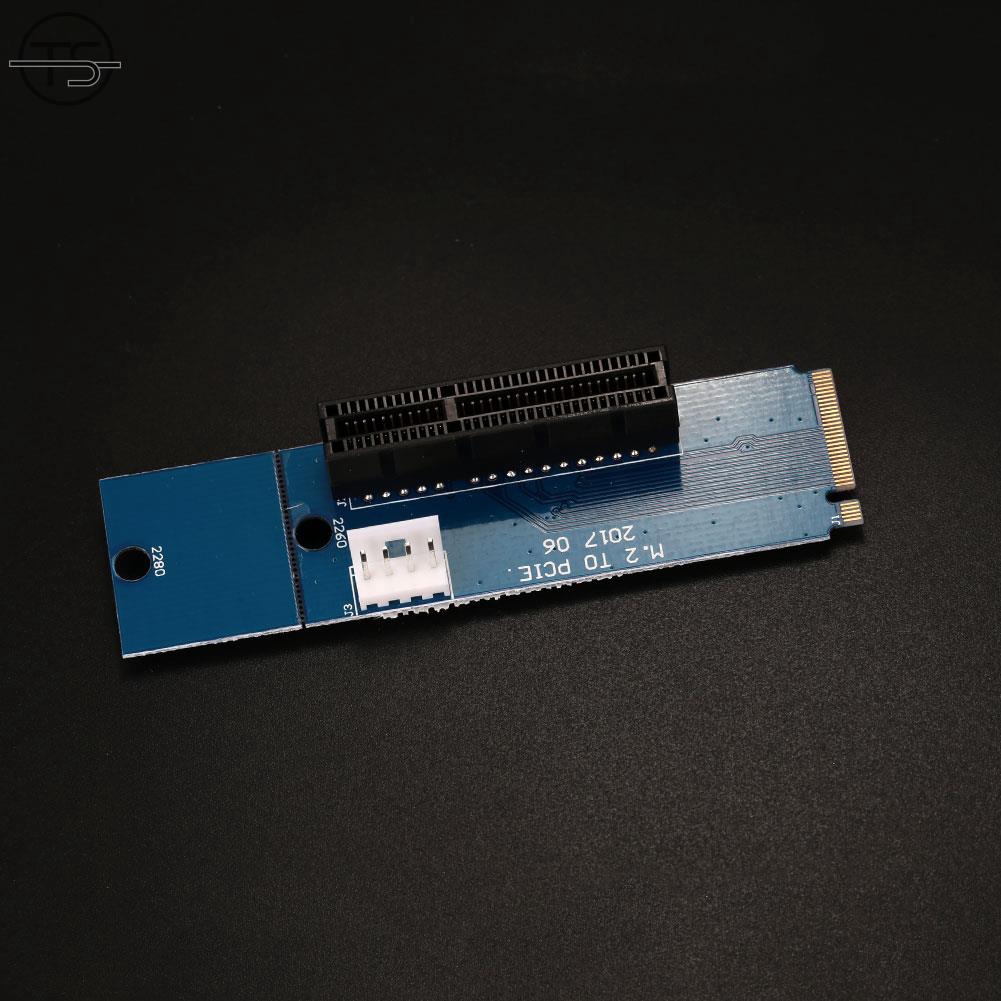 SONG Adapter Card NGFF M.2 To PCI-E 4x for BTC Miner Slot Blue