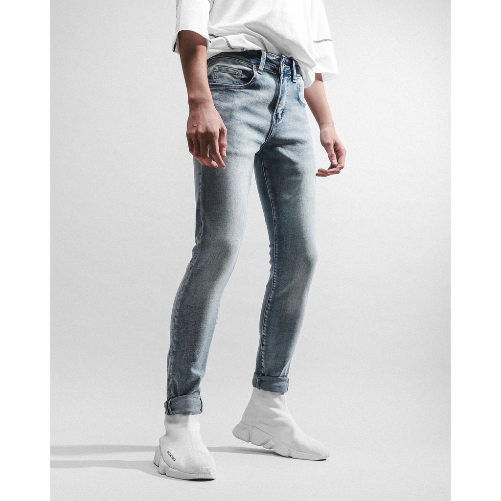 Quần jeans Zara  xanh dơ rách skinny 20816 TuanStore