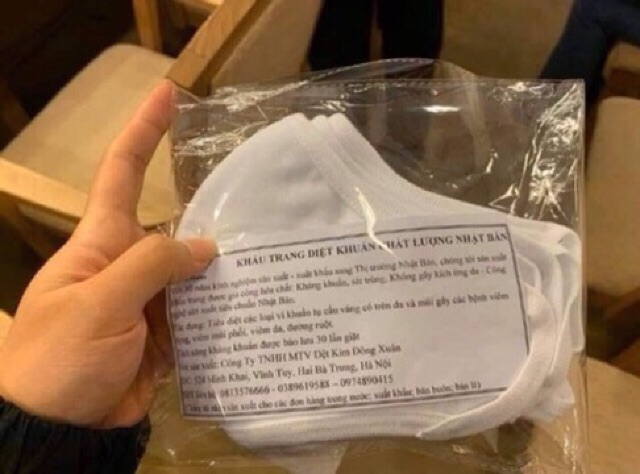Khẩu trang chính hãng Dệt kim Đông Xuân an toàn và thuận lợi bảo vệ sức khoẻ