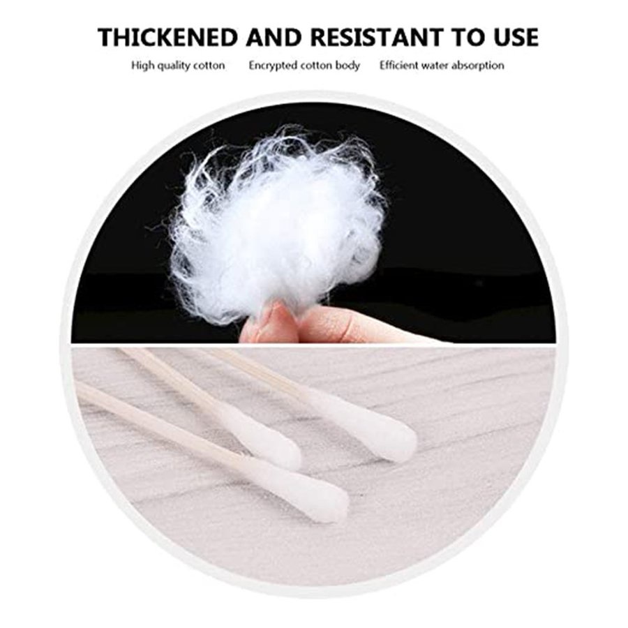 ☎ 100Pcs Sticks Cotton Swabs Household Disposable Double-Headed Cotton Stick Makeup Remover Swab Sanitary Napkin