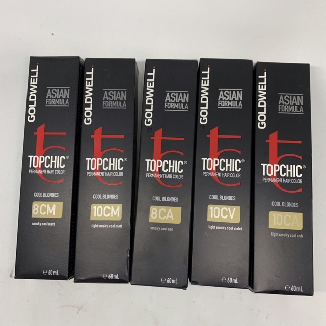 (Tặng kèm oxy) THUỐC NHUỘM GOLDWELL TOPCHIC THỜI TRANG ĐỨC 60ml