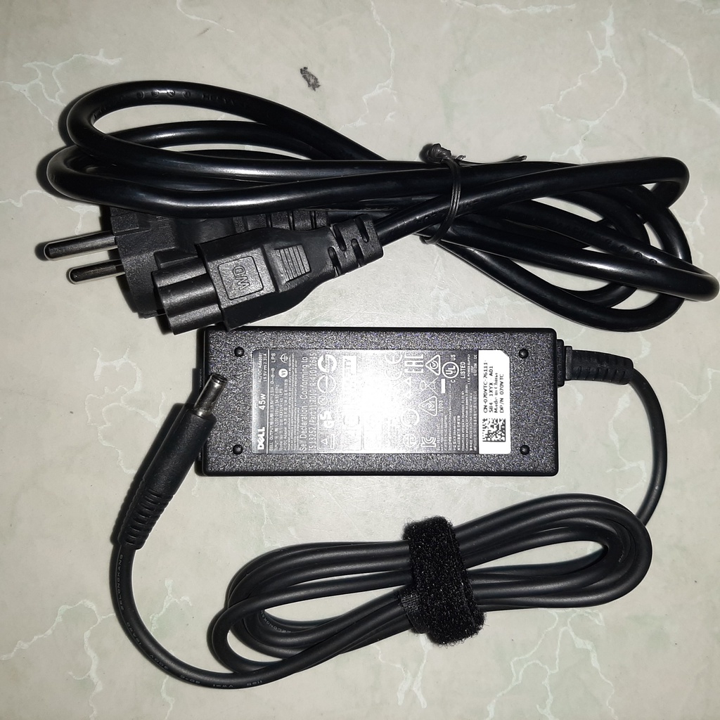Sạc Laptop Dell 19.5V - 2.31A  chân kim nhỏ - Hàng mới 100% - Cam kết kiểm tra kĩ trước khi đóng gói