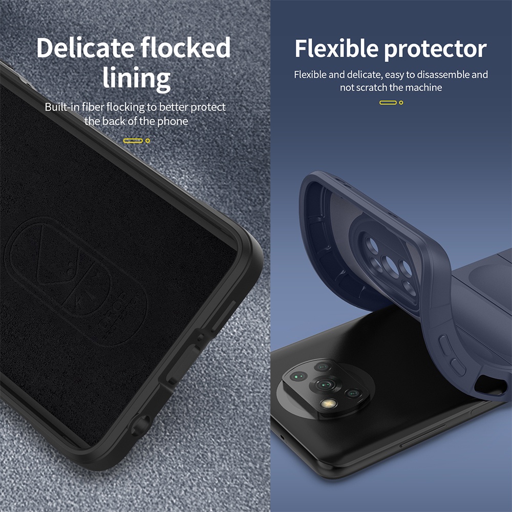 Ốp điện thoại Lenuo silicon mềm chống sốc bảo vệ toàn diện cho Xiaomi Poco X3 Pro/ X3 NFC