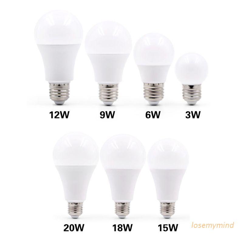Bóng đèn LED E27 3W 5W 6W 7W 9W 12W 15W 18W AC 220V tiết kiệm năng lượng