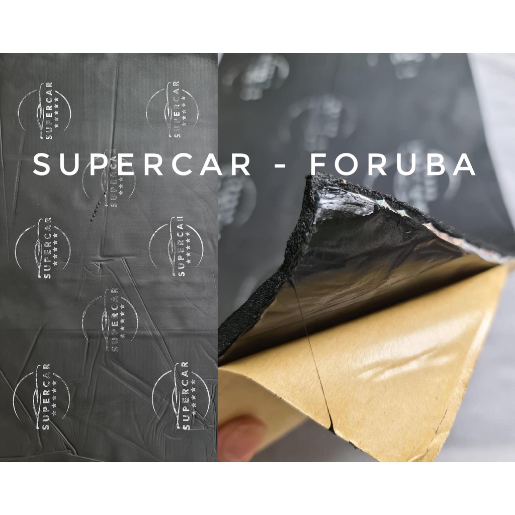 Cách âm chống ồn 3 lớp cho xe ô tô xe hơi, FORUBA thương hiệu SUPERCAR từ Nga kích thước 800 x 460 x 8 mm