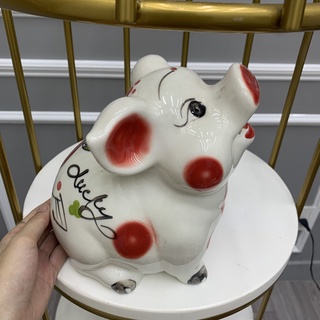 Heo đất tiết kiệm 2023, lợn sứ dáng ngồi đẹp giá rẻ cute dễ thương men sứ bát tràng