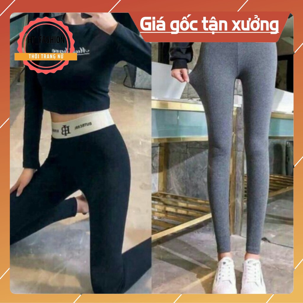 Quần Legging Nữ Len Tăm Cạp BURBRR Siêu Co Dãn, Tăm Sọc Tôn Dáng | BigBuy360 - bigbuy360.vn