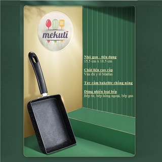 Chảo mini chống dính bếp từ chiên trứng Tamagoyaki phong cách Nhật Bản Chảo Vân Đá Cao Cấp Chảo trứng cuộn