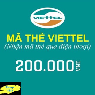 Thẻ cào viettel mệnh giá 200k