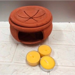 Bếp đất. Đốt bằng nến
