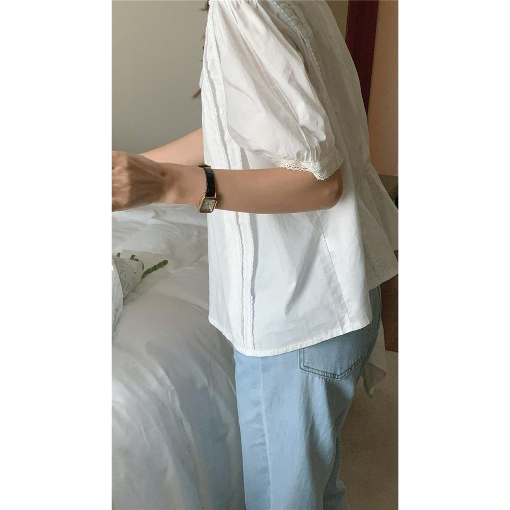 Áo Thun Cổ Tròn Ngắn Tay Thêu Hoa Thời Trang Tinh Tế 60639