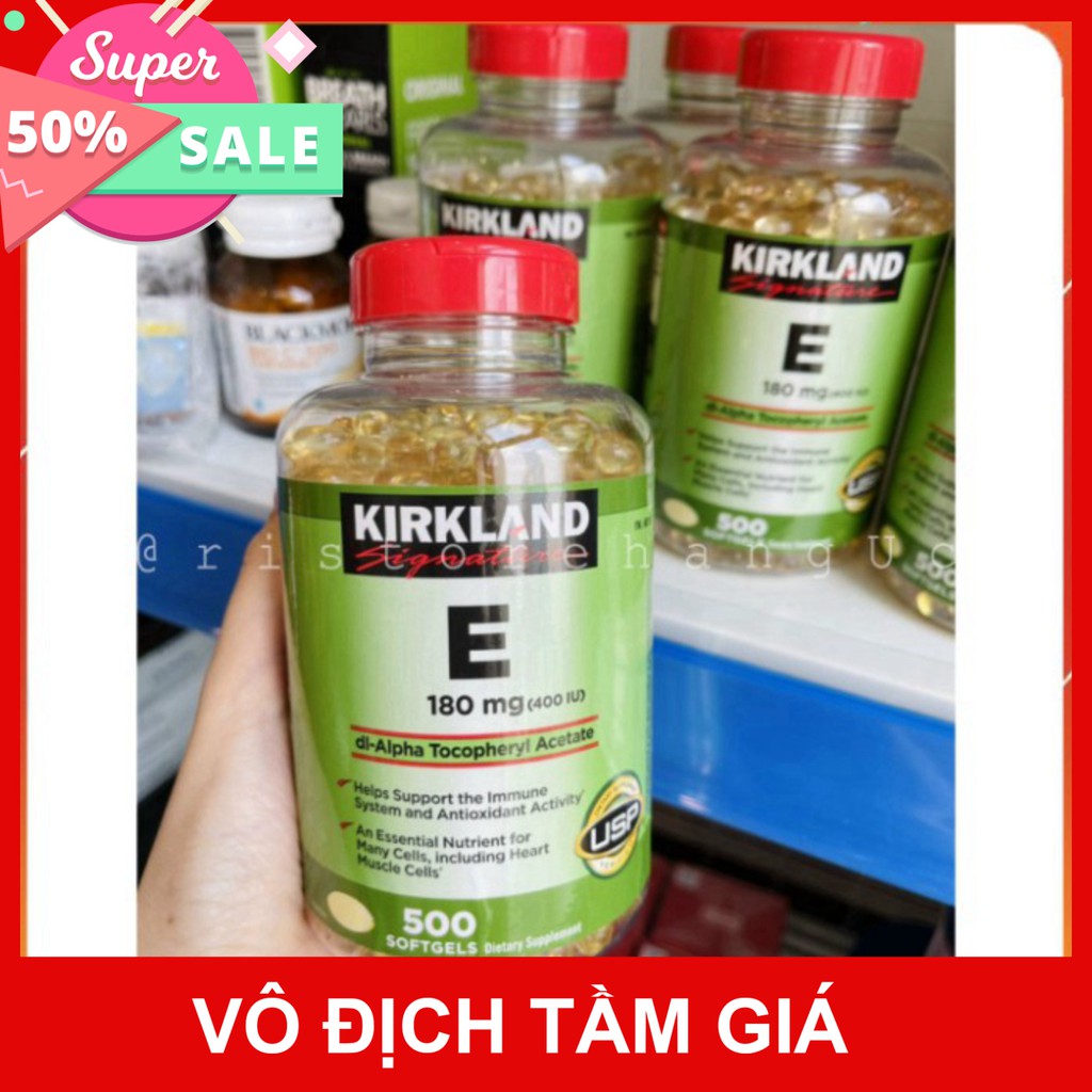 GIÁ VÔ DỊCH Vitamin E Kirkland 400 IU, 500 viên Mỹ GIÁ VÔ DỊCH