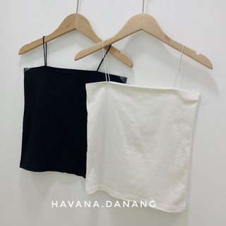 Áo hai dây sợi bún, áo thun cotton có dây co giãn thoải mái AE1