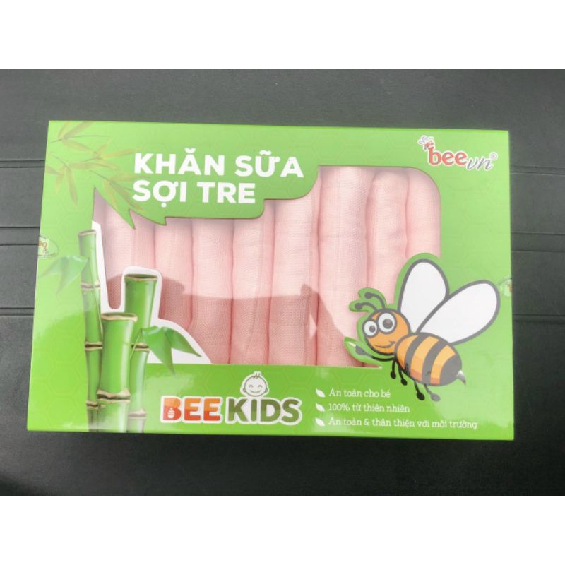 Khăn sữa sợi tre beekid 10 chiếc cho trẻ sơ sinh và trẻ nhỏ