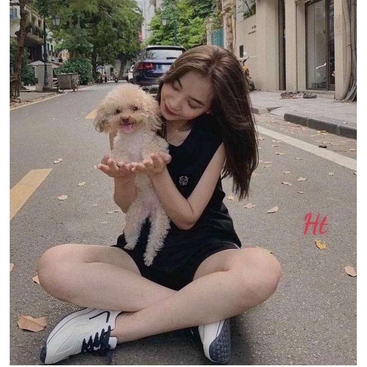 Bộ tanktop logo bò sữa HT12