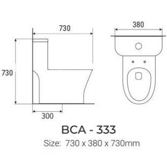 [MEN TỐT NHẤT] Bồn cầu 1 khối, BENZLER BCA-333