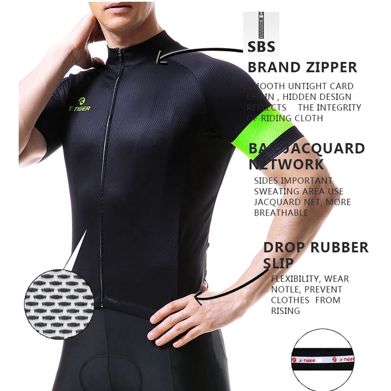 Áo Jersey Đạp Xe Thể Thao X-TIGER Bằng Polyester 100% Chống Tia UV Cho Nam