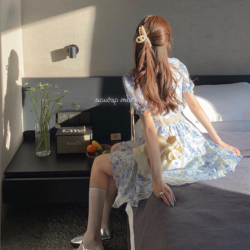 Đầm Hoa Thời Trang Pháp Cổ Tích Chất Lượng Cao