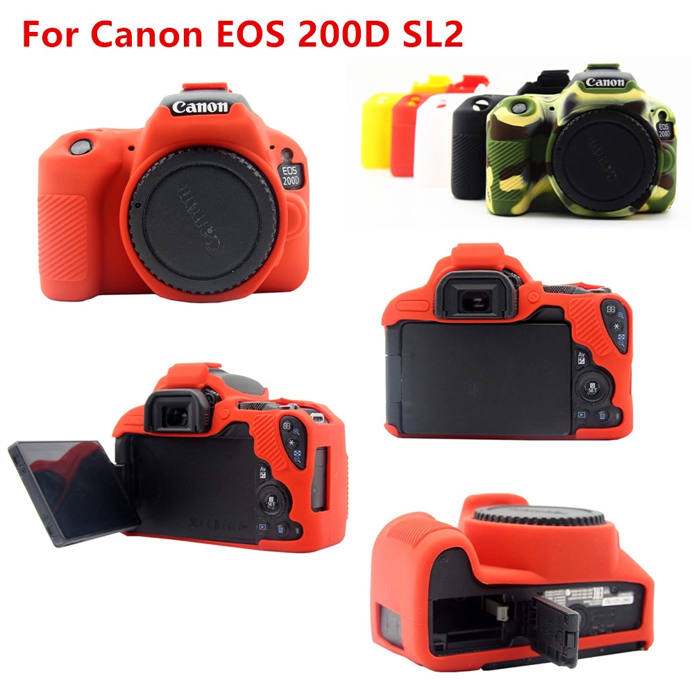 Túi Bảo Vệ Máy Ảnh Bằng Silicone Dành Cho Canon EOS R 6D 7D 80D 800D 750D 4000D 5DSR 5D Mark III IV 5D3 5D4 200D SL2 T100 T7i