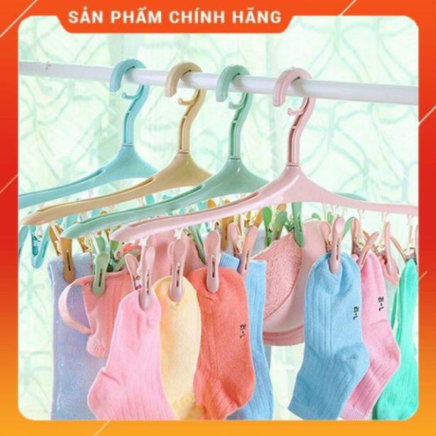 Móc Phơi Quần Áo ,Tất Có 8 Kẹp Tiện Dụng