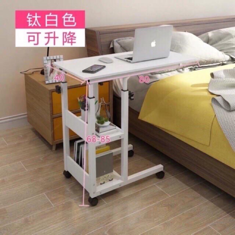 Bàn làm việc để laptop có bánh xe đi động