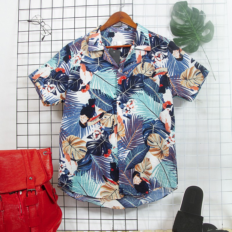 [Mã FAMAYMA2 giảm 10K đơn 50K] Áo Đũi Sơ Mi Lụa SUTOMAN Có Cổ Mềm Mịn Mặc Nhóm Đi Biển LINEN Hoa Lá AD50 | BigBuy360 - bigbuy360.vn
