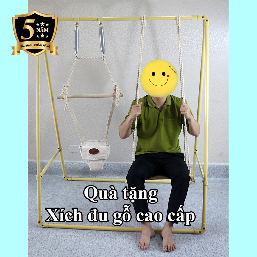 Xích đu nhún nhảy cao cấp cho bé 3 In 1, hỗ trợ tập đi cho bé 4-6 tháng tuổi + Tặng thảm đàn hồi bảo vệ chân bé