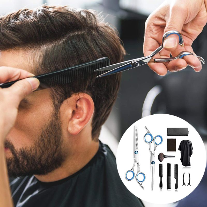 Set 10 Kéo Cắt Tóc Chuyên Nghiệp Bằng Thép Không Gỉ