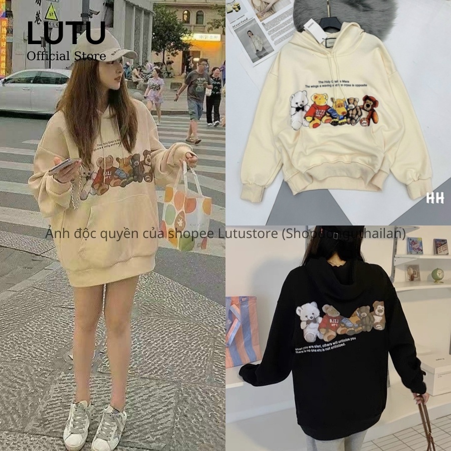 Áo Hoodie Nỉ In Hình Dễ Thương Form Rộng Chất Dày Đẹp