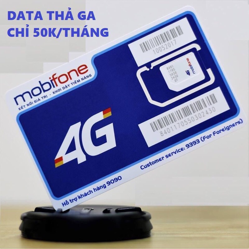 Sim 4G Mobifone ED50 vào mạng thả ga không giới hạn chỉ 50k tháng