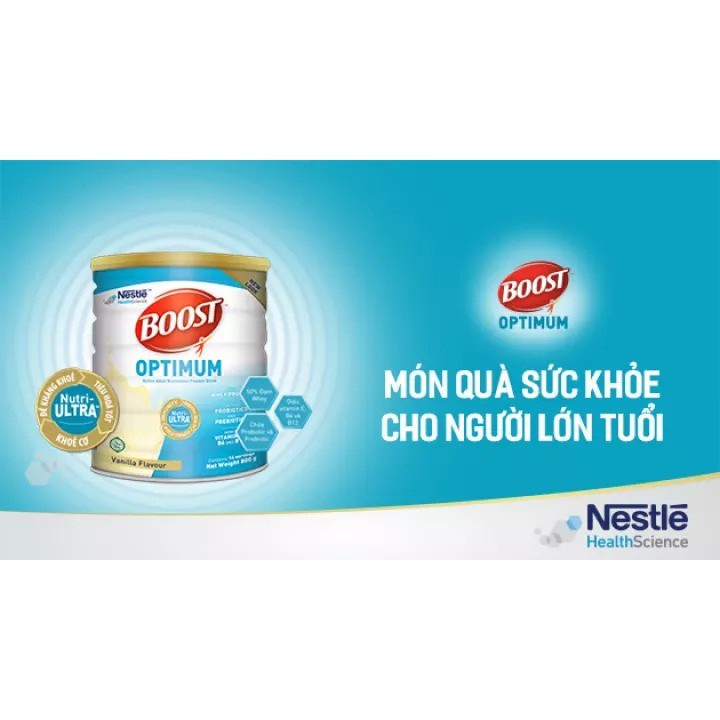 Sữa Bột Nestlé Boost Optimum Lon 800g Dinh Dưỡng Thúc Đầy Phục Hồi Sức Khỏe Dành Cho Người Trung Và Cao Tuổi