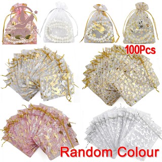 Set 100 túi lưới dây rút đựng kẹo dùng làm quà tặng đám cưới