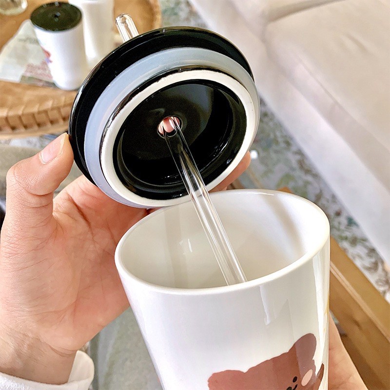 ly sứ có ống hút