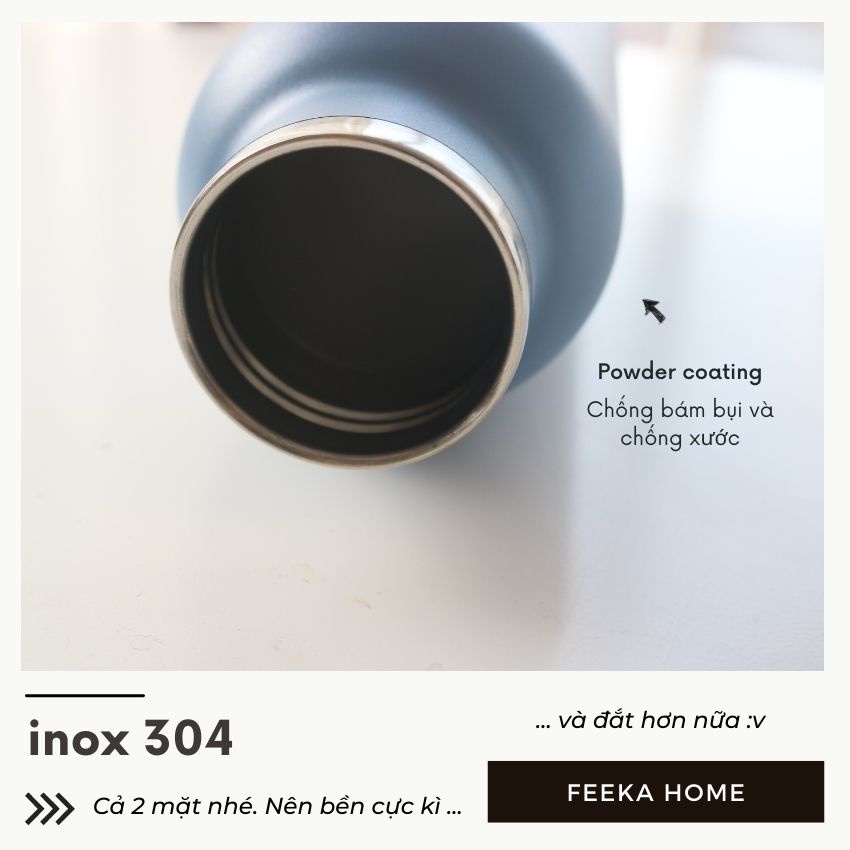 Bình đựng nước giữ nhiệt FEEKA dễ thương, bình giữ nhiệt Inox 304 cao cấp 500ml