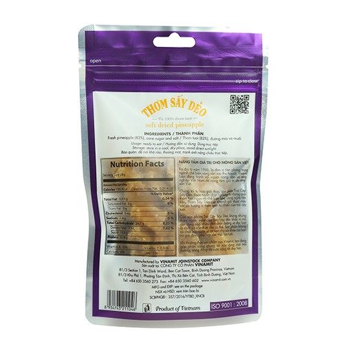 Thơm Sấy Dẻo VINAMIT 100g