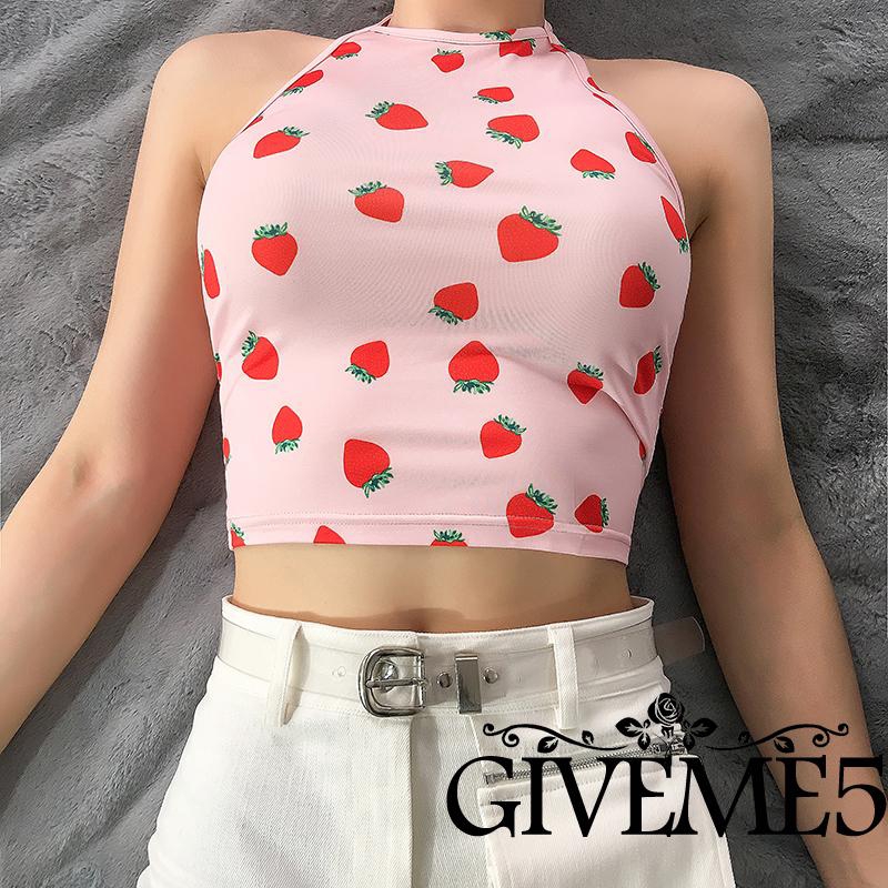 Áo croptop không tay thời trang mùa hè dành cho nữ