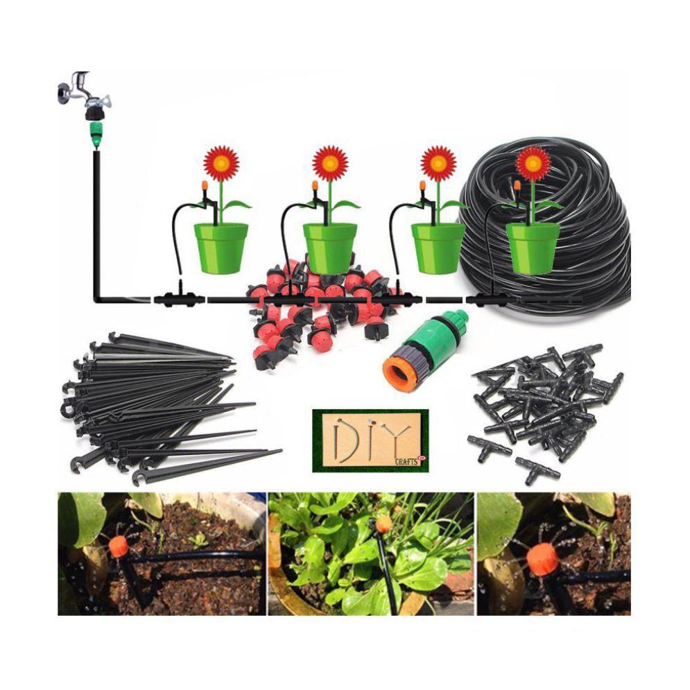 Bộ Kit 15 Đầu béc nhỏ giọt 8lit đầy đủ dây, phụ kiện Tưới rau tự lắp ráp, tưới cây, hoa