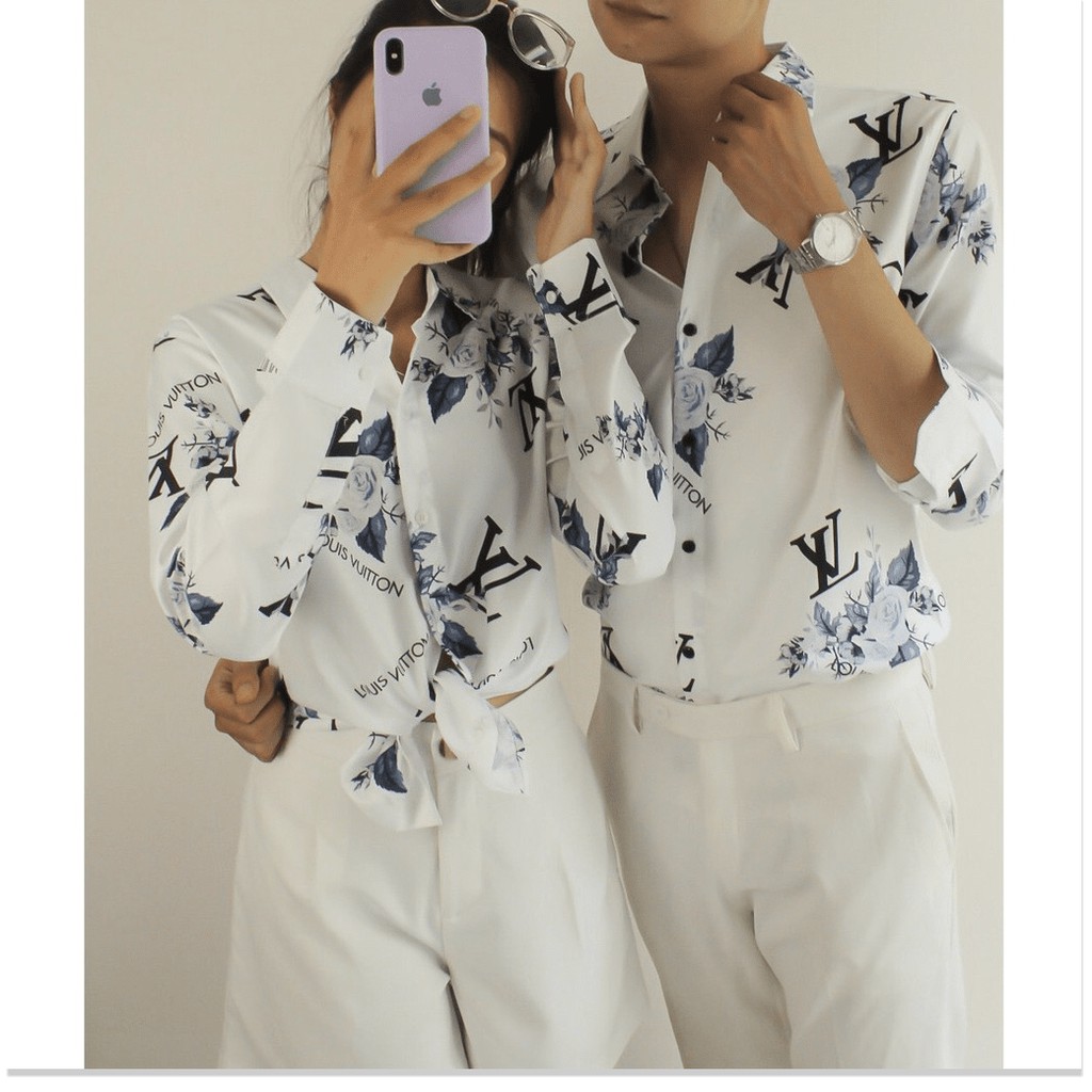 ÁO ĐÔI SƠ MI LỤA CAO CẤP,MÀU SẮC SANG TRỌNG,HỌA TIẾT XINH XẮN,MẪU HOT NHẤT NĂM NAY KOKO MI STORE