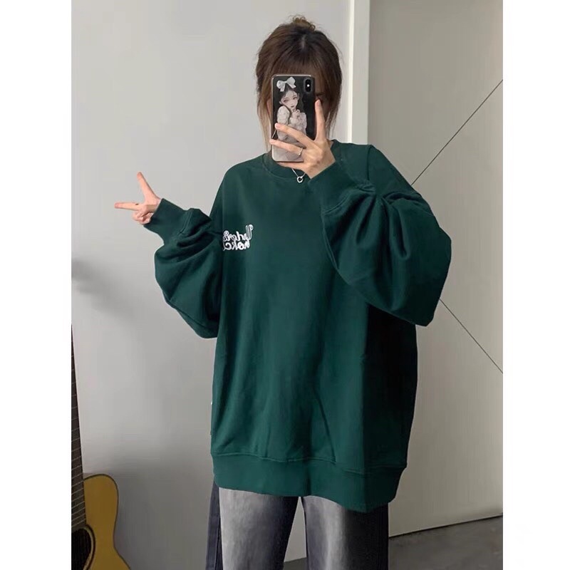 Áo Sweater cổ tròn dài tay Under, thun hoodie form rộng UlzzangChất nỉ cotton đẹp Không Bai xù TrendFree ship