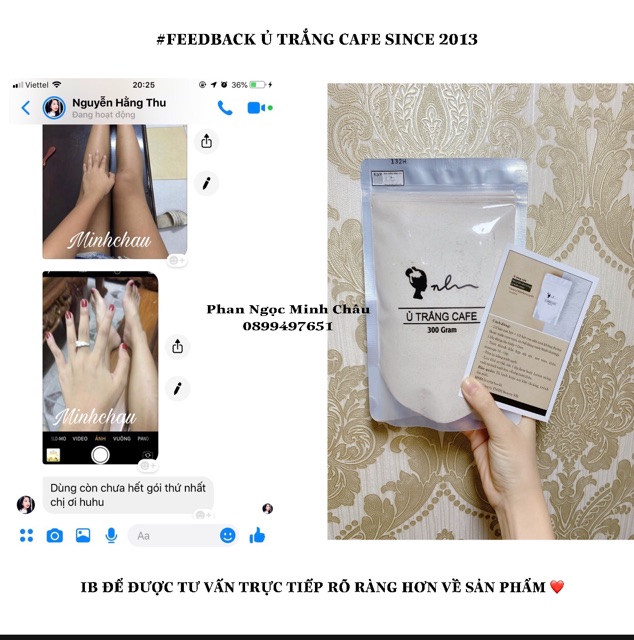 Ủ Trắng Cafe ( tặng kèm cọ và bột cafe hoặc băng đô ) | BigBuy360 - bigbuy360.vn