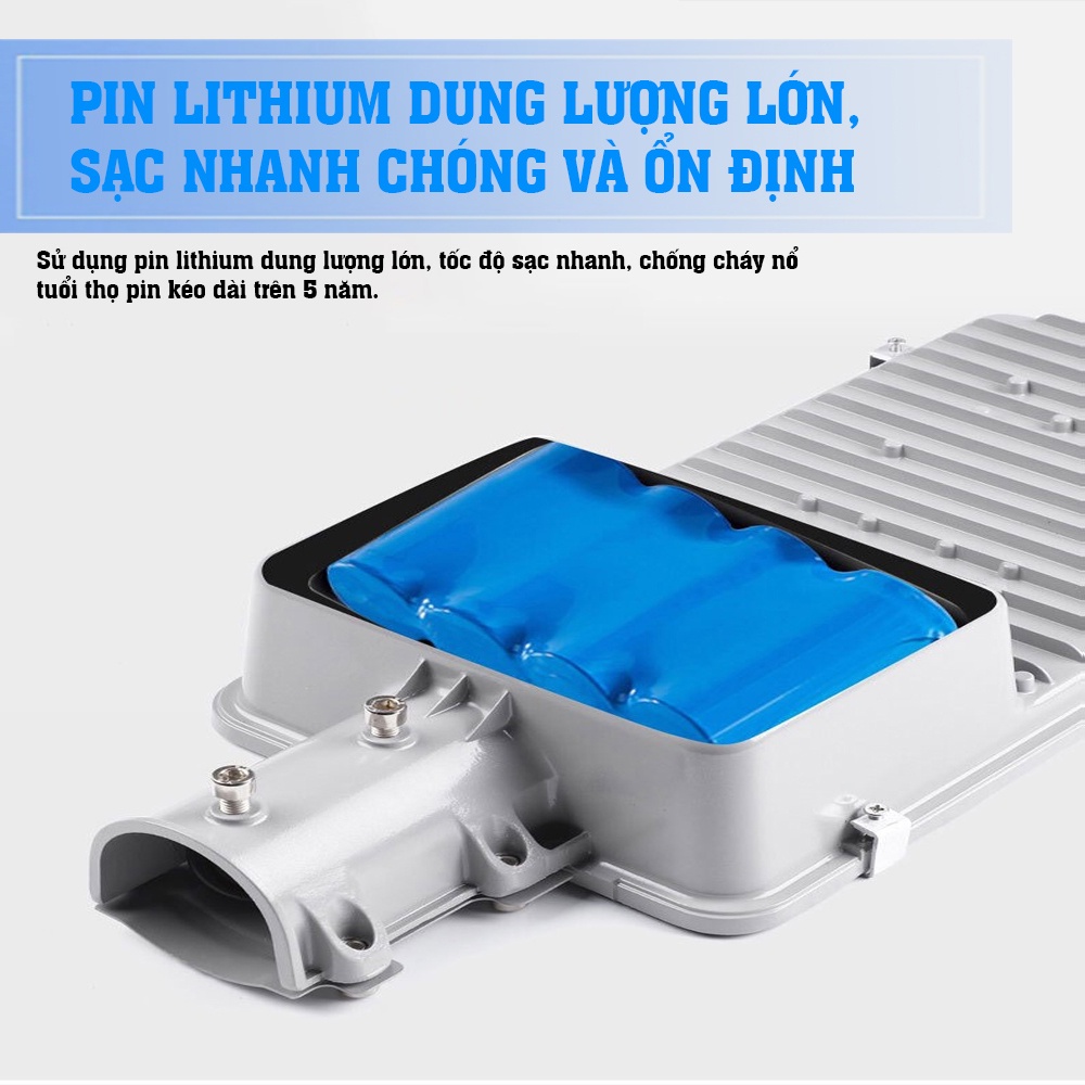 Đèn Cao áp năng lượng mặt trời 400W SUNECO, đèn đường vỏ nhôm đúc cao cấp, đèn pha Led siêu sáng, Bảo hành 2 năm
