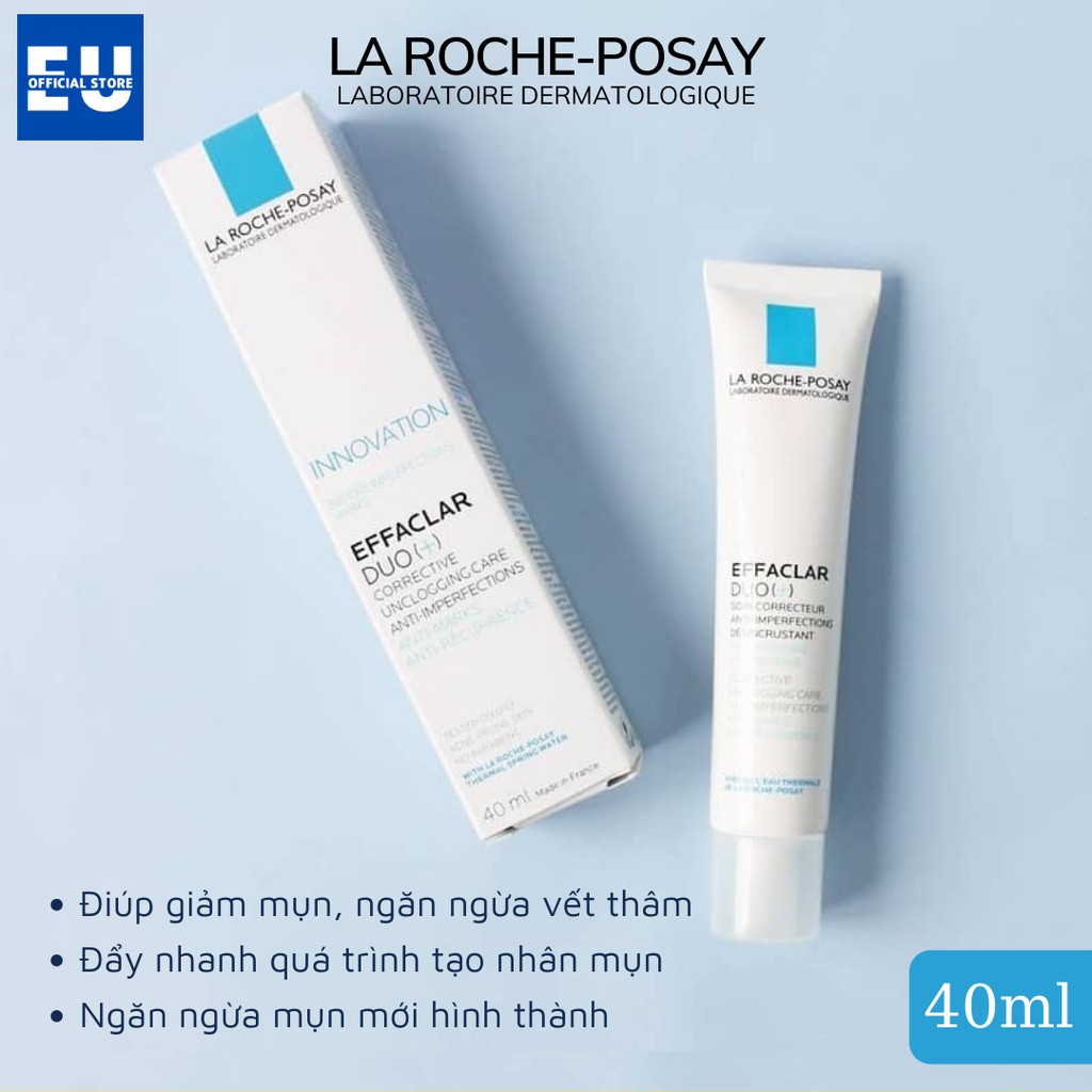 [Loại 40ml] Kem giảm mụn La Roche Posay Effaclar DUO+