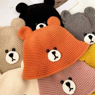 Nón len handmade gấu cho bé 🐻