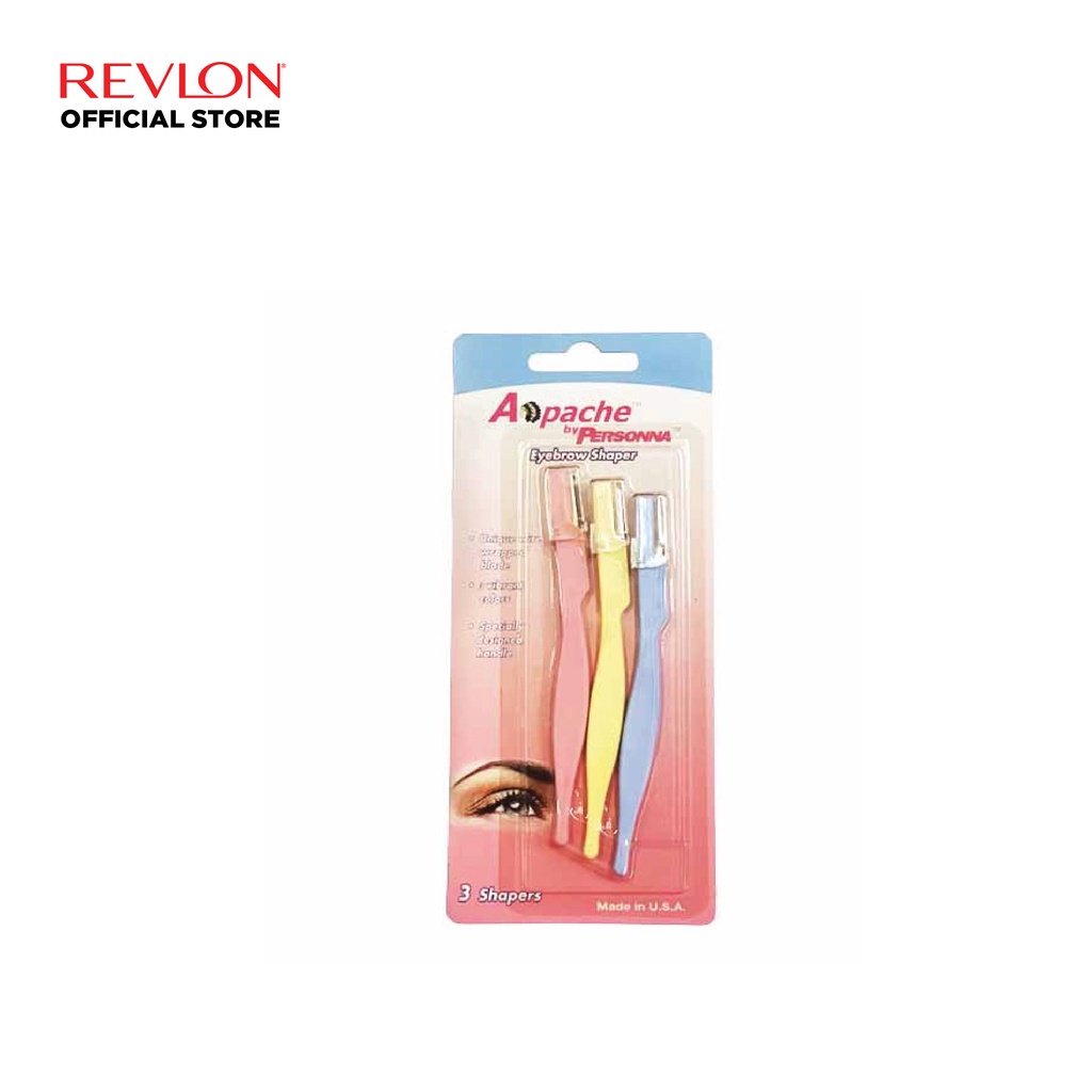 Set 3 Dao Cạo Chân Mày Lưỡi Đơn - Revlon Apache by Personna Eyebrow
