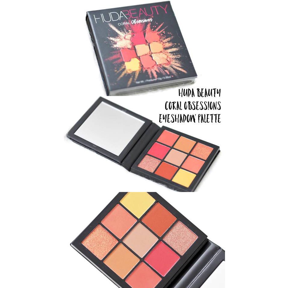 Bảng Màu Mắt Huda Beauty Obsessions Eyeshadow Palettes (Coral - Warm Brown - Electric - Mauve)